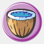 Coconut 1 round stickers