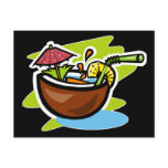 Coconut 2 Tropical Fruit Drink postcards