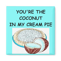 coconut cream pie lover refrigerator magnets