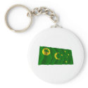 Cocos Islands Waving Flag keychains