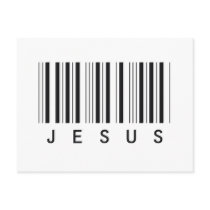 Code barre Jesus noir Postcards
