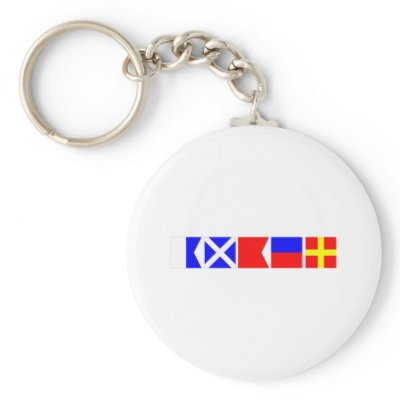 Code Flag Amber Keychain by CptMikey
