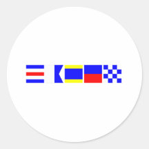 Code Flag Caden Round Sticker