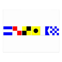 Code Flag Julian Postcard