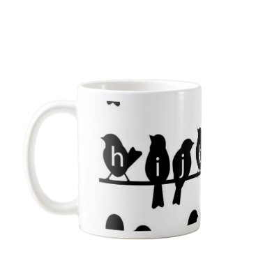 Code Key - Birds on a wire Coffee Mug by SecretCodeClothing