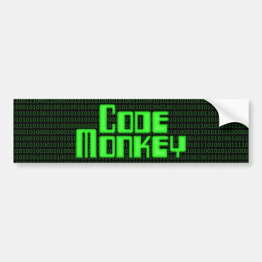 Code Monkey Bumper Sticker