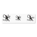 Code Ninja bumper stickers
