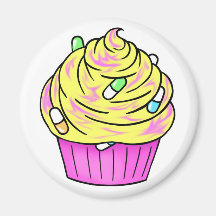codeine cupcake fridge magnet