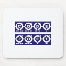 Codepoet Square Letters - Blue Mouse Pad