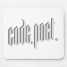 Codepoet White Grey 3D Mousemat
