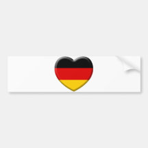 Coeur drapeau Allemand j'aime l'Allemagne Autocollant Pour Voiture