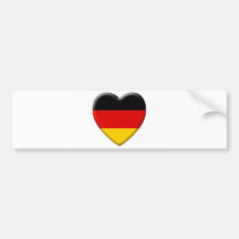 Coeur drapeau j'aime Allemagne Autocollants Pour Voiture
