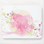 Coeur rose pâle de St-Valentin - mousepads