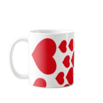 Coeurs rouges pour Valentine - Mug À Café