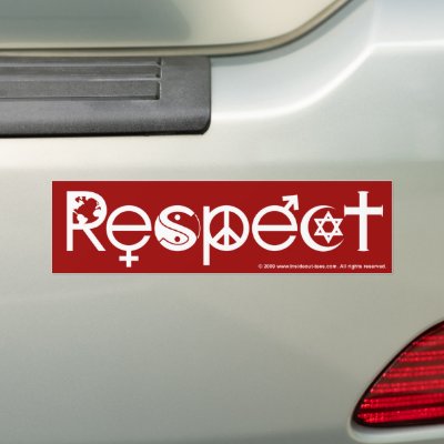 Coexist With Respect Bumper Sticker by InsideOut_Tees