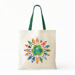 Coexist & World Peace Go Green Canvas Bags