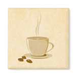 Coffee and beans fridge magnet