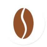 Coffee bean stickers