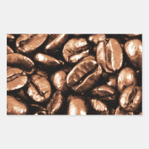 Coffee Beans Abstract refreshment restaurant coca Rectangular Stickers