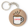 Coffee Beans and Mug Keychain