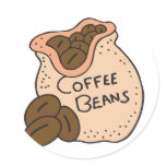 coffee beans stickers