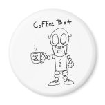 Coffee Bot Refrigerator Magnets