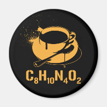 Coffee C8H10N4O2 Fridge Magnets
