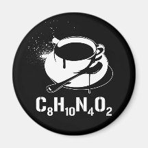 Coffee C8H10N4O2 Fridge Magnets