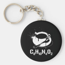 Coffee C8H10N4O2 Key Chain