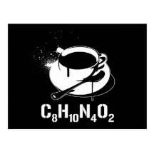 Coffee C8H10N4O2 Postcard