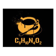 Coffee C8H10N4O2 Postcard