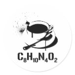 Coffee C8H10N4O2 stickers