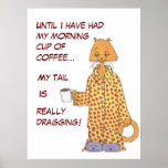 Coffee Cat Poster posters