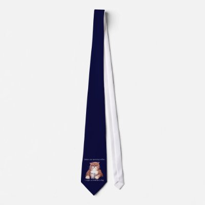 Coffee Cat Tie by gailgastfield