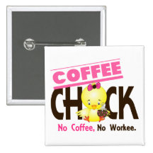 Coffee Chick 2 Pinback Button