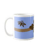 Coffee Colors Leaf and Flourish Monogram Mug