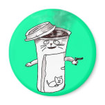 Coffee Cup Cat magnets