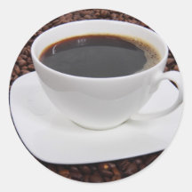 Coffee Cup Roast Delight Round Sticker