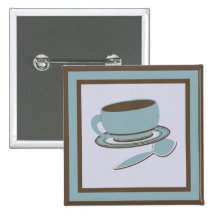 Coffee Cup & Spoon Pins