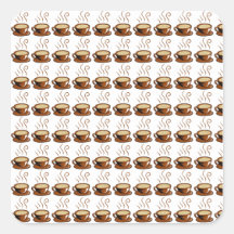 Coffee Cups Background Sticker