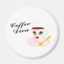 Coffee Diva Fridge Magnets