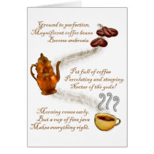 Coffee Haiku Greeting Card