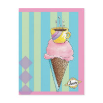 Coffee + Ice Cream = Love A Dreamy Dessert Postcards