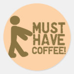 Coffee Lover Round Sticker