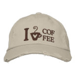 Coffee Lover's Embroidered Baseball Hat / Cap embroidered hats