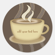 Coffee Lovers Round Stickers