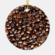 Coffee Lovers Whole Bean Collage Christmas Tree Ornaments