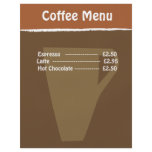 Coffee Menu flyers
