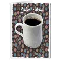 Coffee Mug and Ovals You're Invited cards