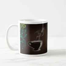 Coffee Mug w/ floral embellishment